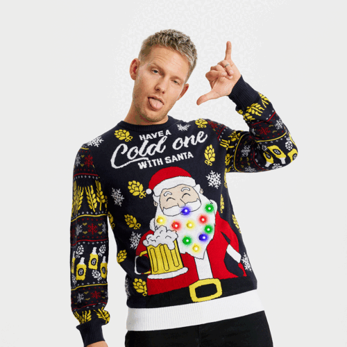 Årets jultröja 2025: Have A Cold One With Santa - Herr