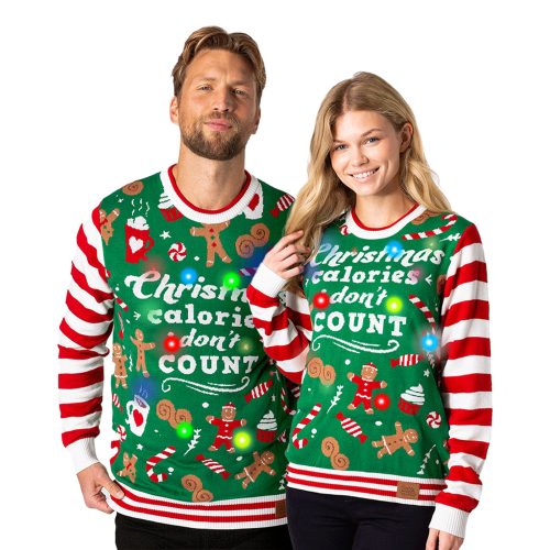 Christmas Calories Dont Count LED Jultröja - XX-Small