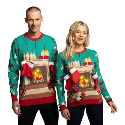 Eldstad LED Jultröja - XXX-Large