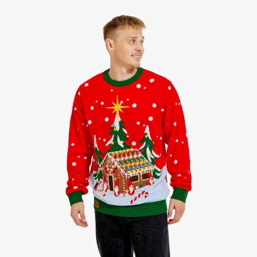 Jultröja - Pepparkakshus - Herr - XS